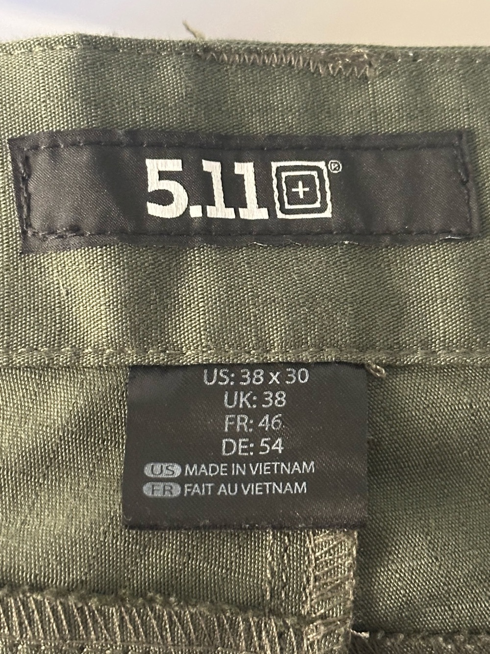 5.11 Tactical Men’s Olive Green Cargo Tactical Pants Size 38x30 - Picture 5 of 8